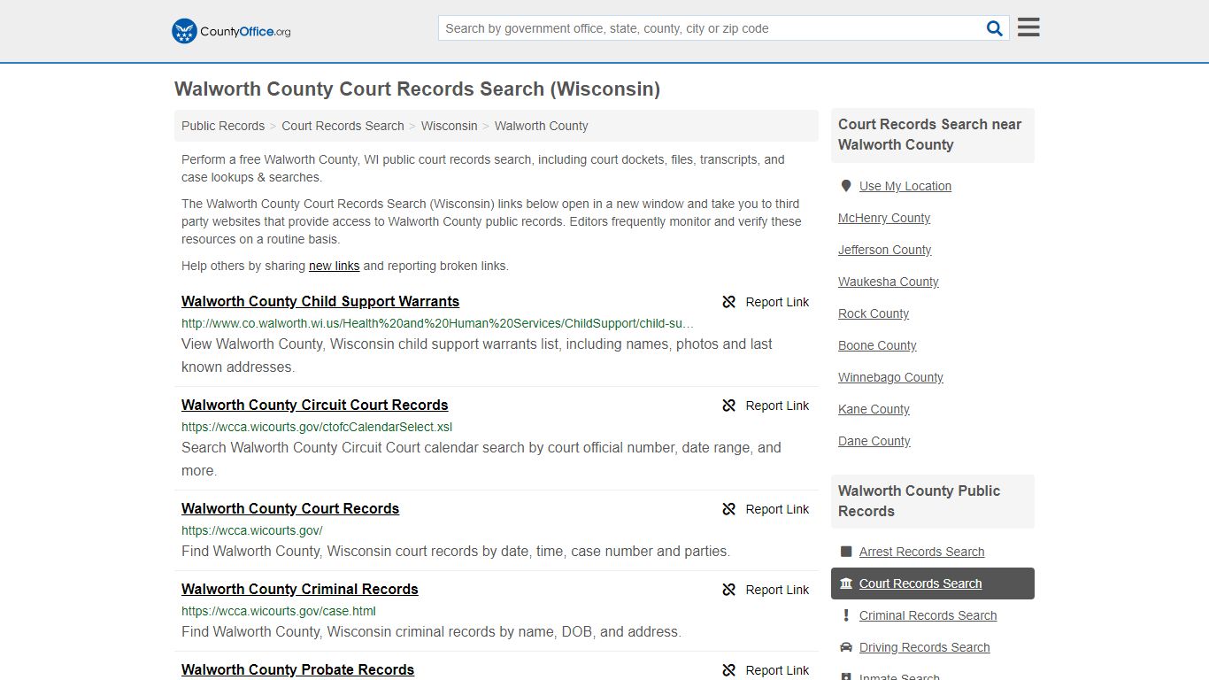 Court Records Search - Walworth County, WI (Adoptions ...